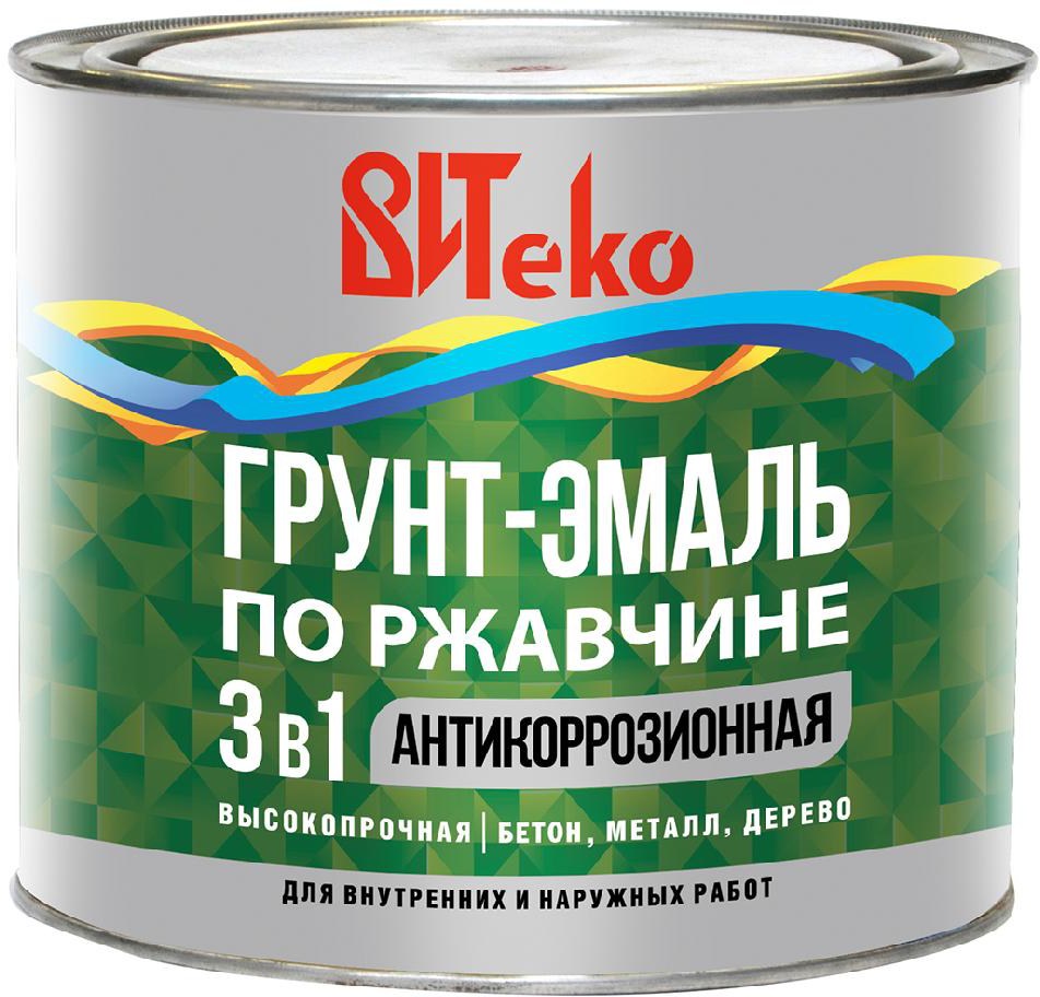Грунт-эмаль по ржавчине 3 в 1 темно-серая ВИТЕКО 2,6 кг.