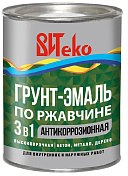 Грунт-эмаль по ржавчине 3 в 1 темно-серая ВИТЕКО 0,8 кг.