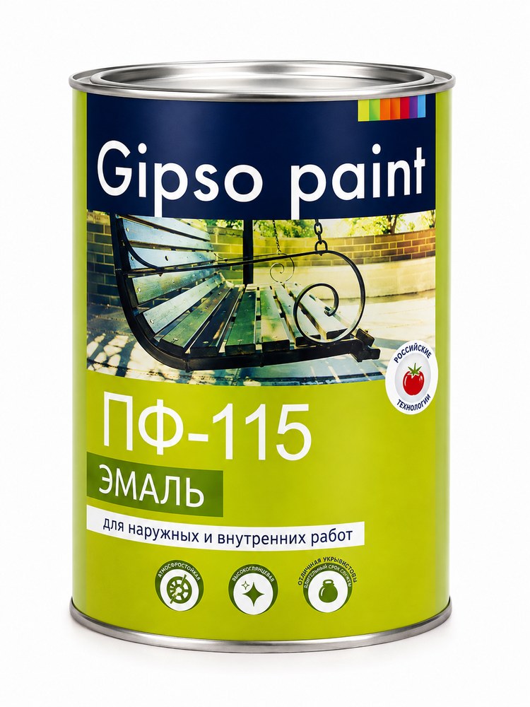Эмаль ПФ-115 GIPSO PAINT салатная 0,8 кг