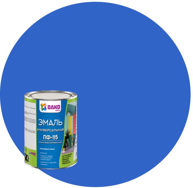 Эмаль ПФ-115 GIPSO PAINT синий 0,8 кг