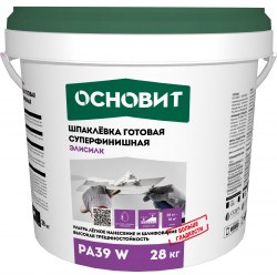 РА39 W (16 кг) Шпаклевка готовая суперфинишная ОСНОВИТ ЭЛИСИЛК